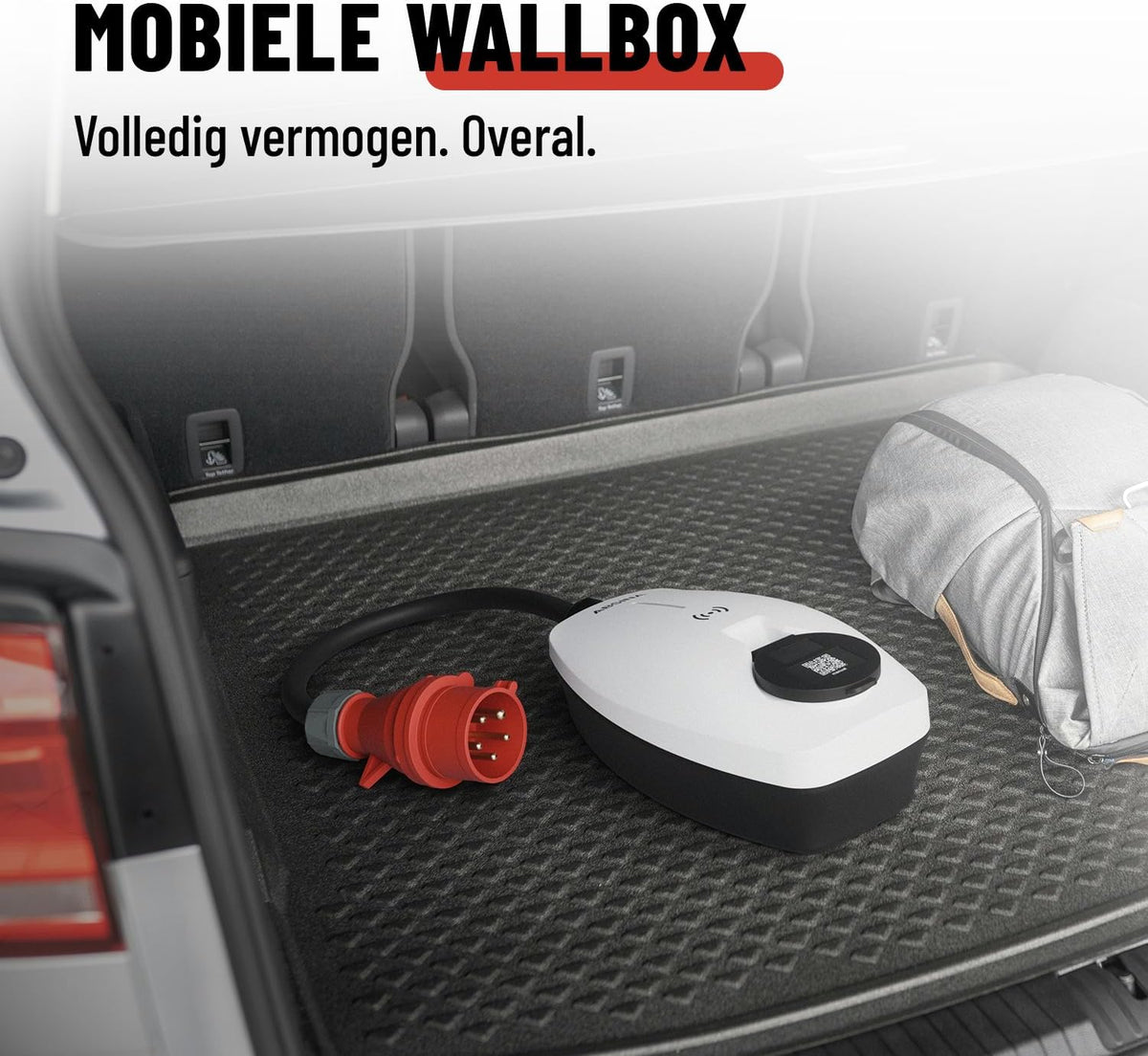 ABSINA Mobiele Wallbox 11kW 16A met App-bediening - Wallbox met CEE-stekker, RFID & instelbare laadsnelheid - Elektroauto Wallbox 3-fasen voor i3, e-Up, ID.3, ID.4, Zoe, fortwo UVM - Wallbox CEE