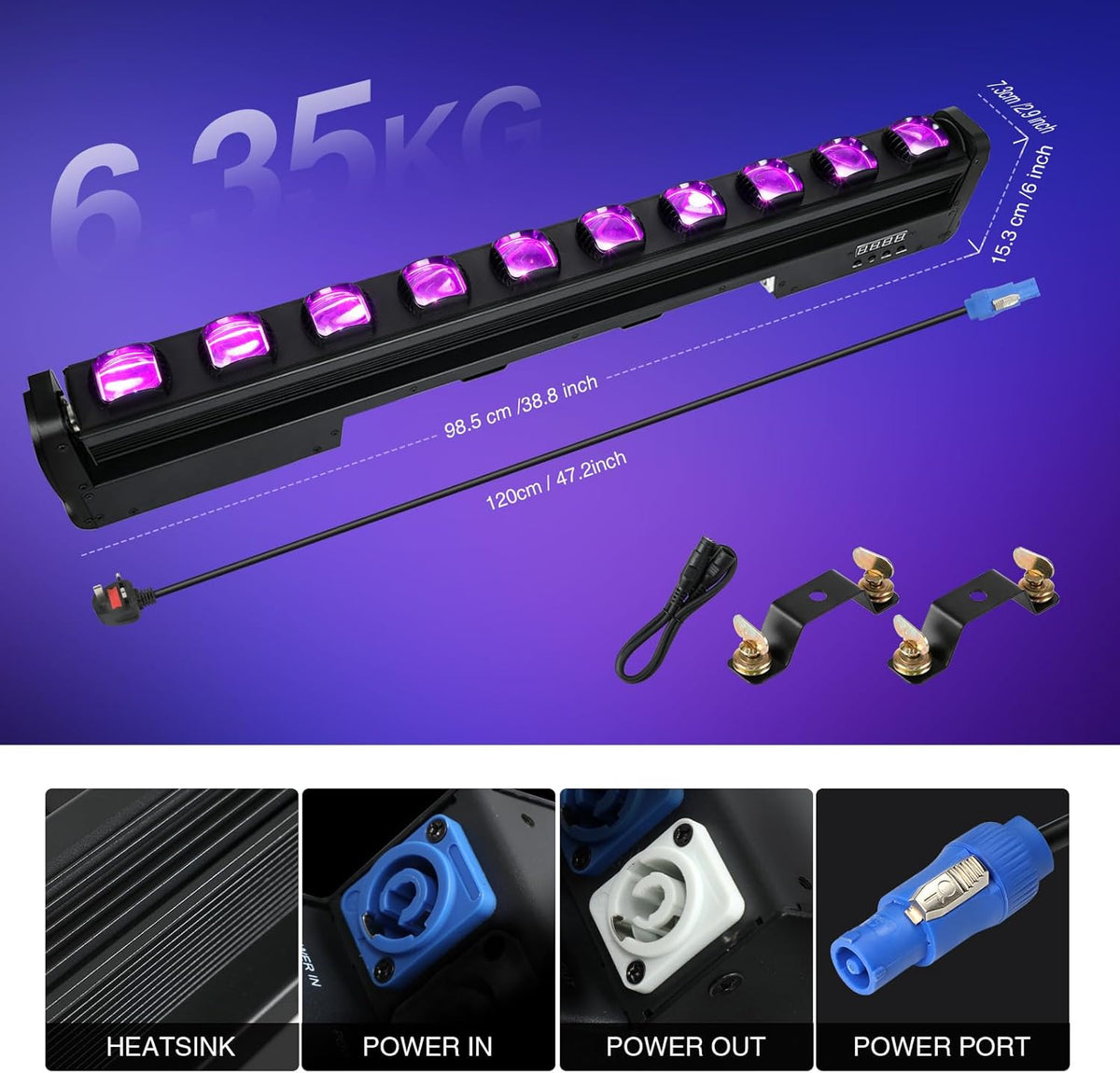 BETOPPER 10x15w RGBW Moving Head Lamp Beam LED Light Bar voor Party L1015