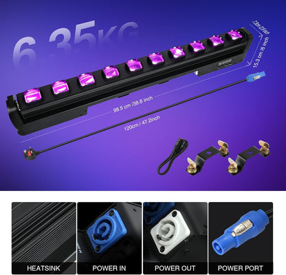 BETOPPER 10x15w RGBW Moving Head Lamp Beam LED Light Bar voor Party L1015