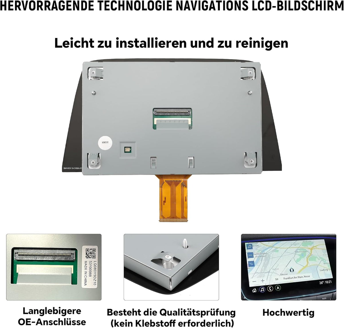 LQ080Y5DZ10 LCD-scherm touchscreen voor Opel Astra k Vauxhall Navi 900 Monitor GPS Navigatie Digitalisator Auto LQ080Y5DZ06 Scherm