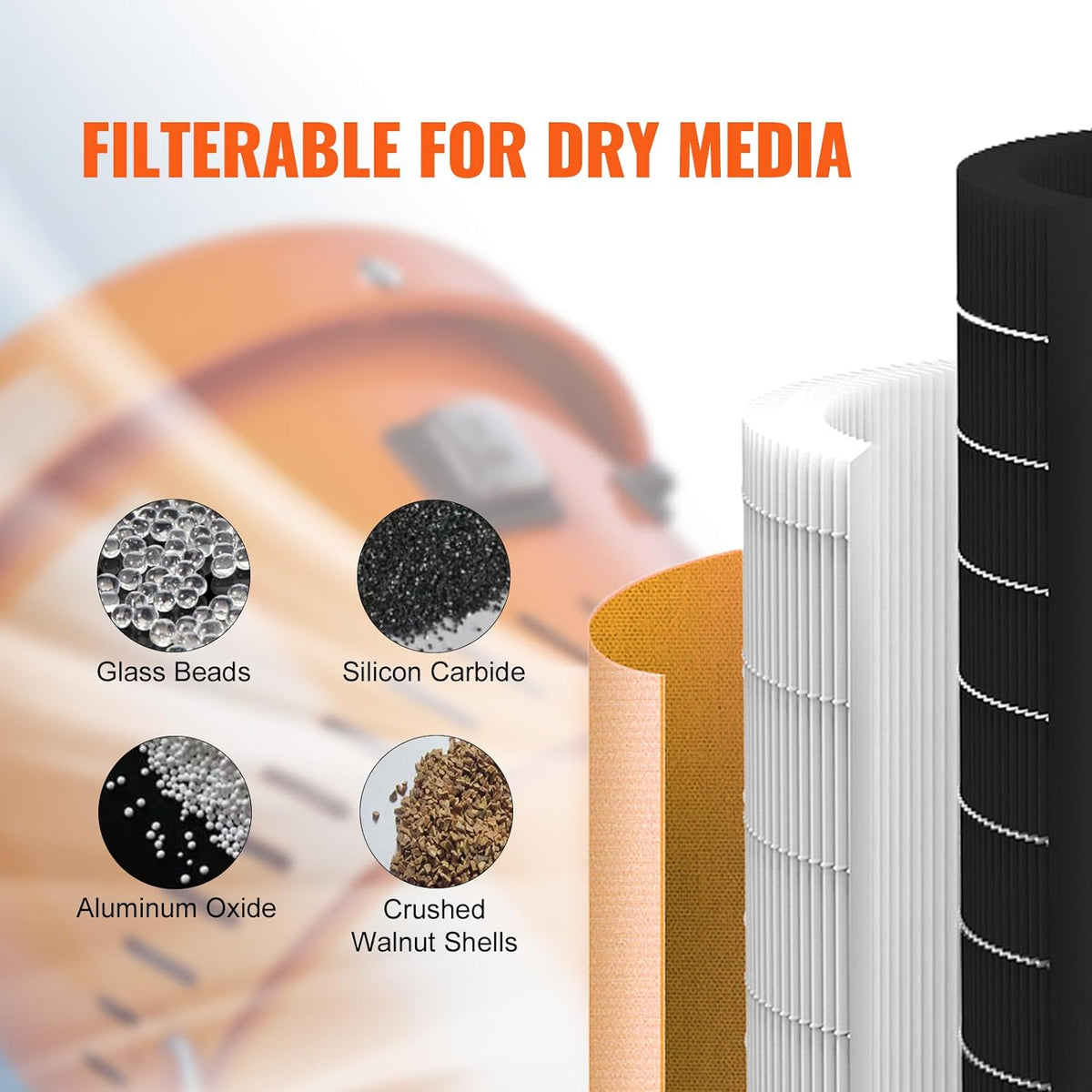 VEVOR Dust Collecting System: 1450 W 1.8 Gallon Dust Collecting Media Recovery Device – Universally Suitable for Sandblasting Cabinets and Media Beam Devices