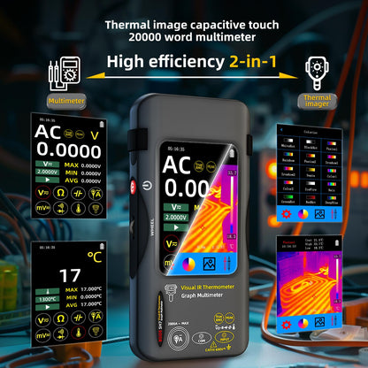 BSIDE SH7 Thermische multimeter 320 × 320 resolutie, 3,98 inch TFT touchscreen, 25 Hz, camera (-20-550 ℃), 15 TRMS beeldvormende pallets