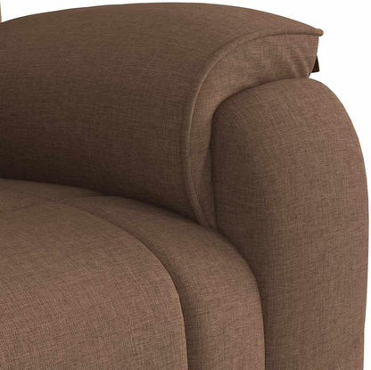 Gecheer Recliner Chair Brown Fabric TV Chair with Reclining Function, Manual Reclining Function - QUORE