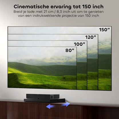 Gemotoriseerde schuifbak voor ultrakorte projectorprojector, intelligente schuifregelaar voor UST-lasertv | Uitbreiden tot 150 inch | Automatisch intrekbare telescopische |