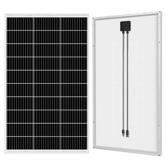 100W Zonnepaneel – Monokristallijn Paneel – Solar Module – Camping Zonnepaneel – 12V Oplader – Gehard Zonneglas – Voorgeboorde Gaten Montagemogelijkheid