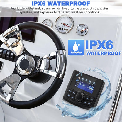 Marine Boat Stereo radio met MP5-speler, FM/AM-radio-ontvanger, waterdicht, voor boten, jacht, BZR, golfcart