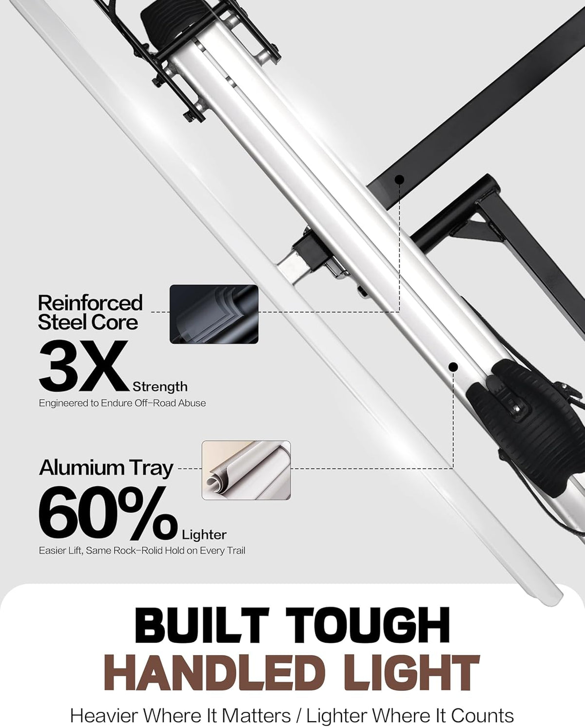 Bicycle Rack Single Ramp for Bikes and E-Bikes, Suitable for Cars, SUVs, Motorhomes, Trailers with 2 Inch Receiver - QUORE