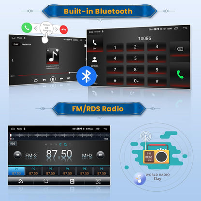 Autoradio Peugeot 207 – Stereo – Multimedia Speler – Navigatiesysteem – Auto Headunit – Android 13 Systeem – 9 Inch Touchscreen – Draadloze CarPlay & Android Auto