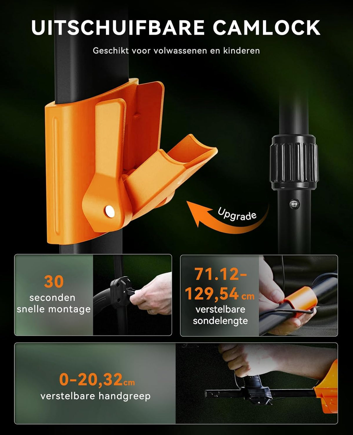SUNPOW Metaaldetectorset Voor Volwassenen en Kinderen, Multifunctionele Professionele Detector met Pinpointermodus, IP68 Waterdicht, Sterke Anti-interferentie, Geavanceerde DSP-chip