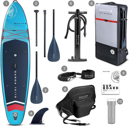 Movino GARDA Allround Opblaasbaar stand-up paddleboard, 10'10" SUP-board, lichtgewicht SUP-boards en accessoires, watersport, 330 cm