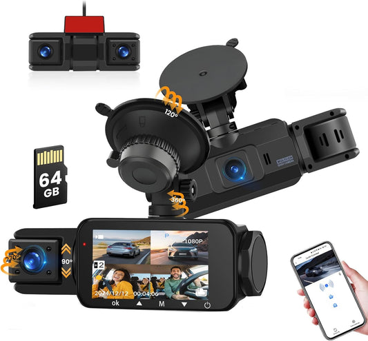 Dashcam Auto Voor Achter – Autocamera – Dashboardcamera – Rijcamera – Car Camera – 4K+1080P Opname – Nachtzicht & Parkeermonitor