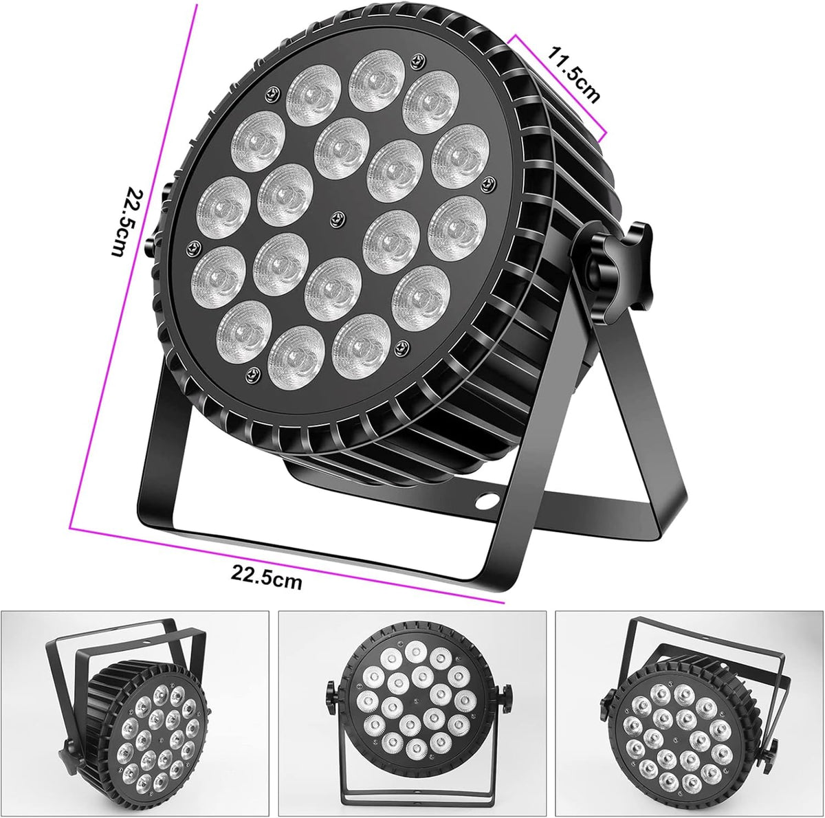 LED Par UV Floodlight – LED Podiumverlichting – Disco Licht – Feestverlichting – UV Spot – 200W Krachtig – RGB + UV Kleurmix