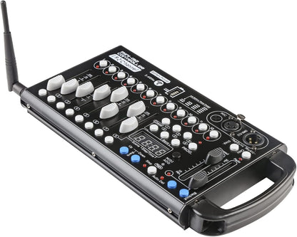 Draadloze DMX-Controller Met Batterij – DMX512-Console – Lichtmixer – Lichtsturing – Lichtboard – 192 Kanalen – 240 Scènes