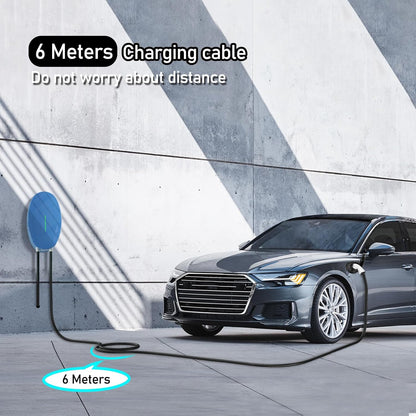 Elektrische Autolader – Wallbox – EV Charger – Thuislader – Laadstation – Type 2 Stekker – 11 kW 16A Driefasig – Waterdicht IP66 – 6 Meter Kabel