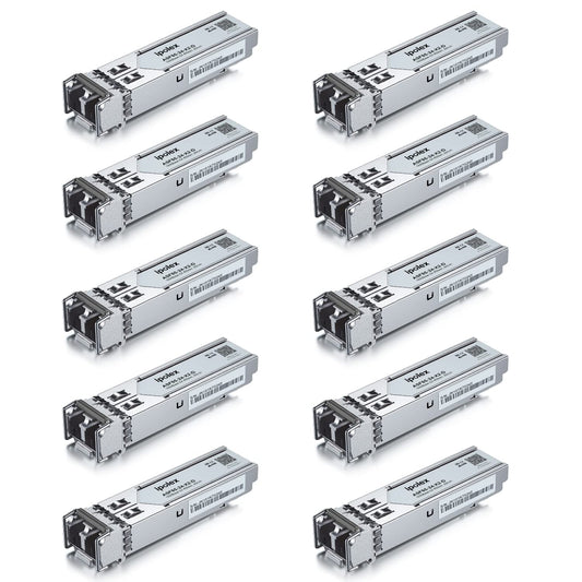 ipolex Gigabit SX Multimode SFP LC Zendontvanger, 1000BASE-SX SFP Module voor Cisco GLC-SX-MMD, Meraki MA-SFP-1GB-SX, Ubiquiti uf-MM-1G, Mikrotik s-85DLC05D, Netgear AGM731F, 850nm MMF, 10Pack