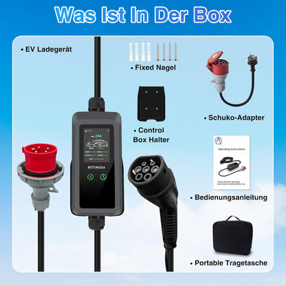Type 2 Oplaadkabel – EV Laadkabel – Elektrische Auto Kabel – Laadsnoer – Mobiele Laadkabel – Instelbaar Laadvermogen Tot 11 kW – Veilig & Flexibel
