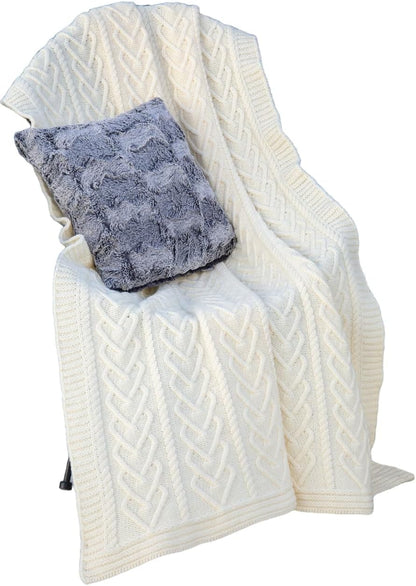 SAOL 100% super zachte Merino wol hart patroon bed bank gooien deken 67 x 49 inch