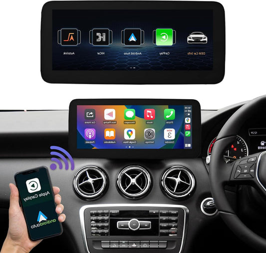 10,25 Inch Autoradio Touchscreen – Multimedia Display – Navigatiescherm – Infotainment Scherm – Auto Radio Upgrade – Draadloze CarPlay & Android Auto – Hoge Resolutie 1920x720