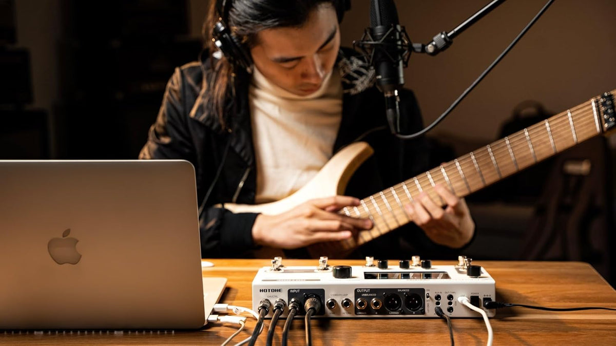 HOTONE Multi-Effecten Pedaal Processor Touchscreen Gitaar Bass Amp Modellering IR Kasten Simulatie Dual Effect Kettingen met FX Loop MIDI I/O Stereo OTG USB Audio Interface Ampero II Stage