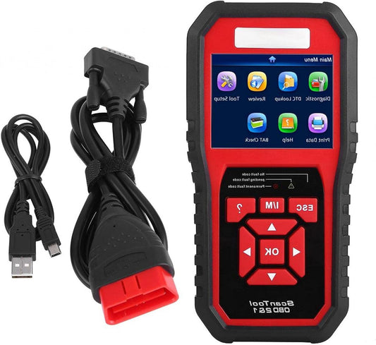 OBD2 Scanner – Auto Diagnoseapparaat – Foutcode Uitlezer – Check Engine Reader – EOBD Scanner – One-Click I/M Readiness – Kleurenscherm Met Geluidssignaal