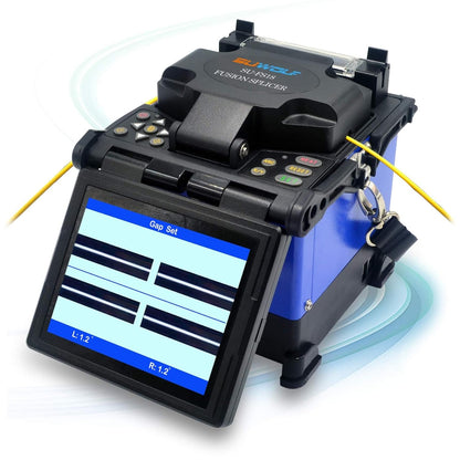 5" LCD Hohe Präzision Glasvezel Optische Lasmachine/Fiber Optische Fusion Splicer/Kern-zu-Kern Ausrichten Glasfaser Spleißen Technik für SM MM NZ-DS EDF Glasfaser mit Faserschneider (FS18-5)