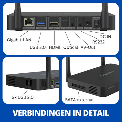 Orbsmart R82 High-End 4K UHD Mediaspeler voor Thuisbioscoop | Video HDR10+ & DV, Audio HD & DTS:X Passthrough | Volledige ISO Blu-ray/MKV Menu Ondersteuning via NAS/HDD | WiFi 6, Gigabit LAN, SATA