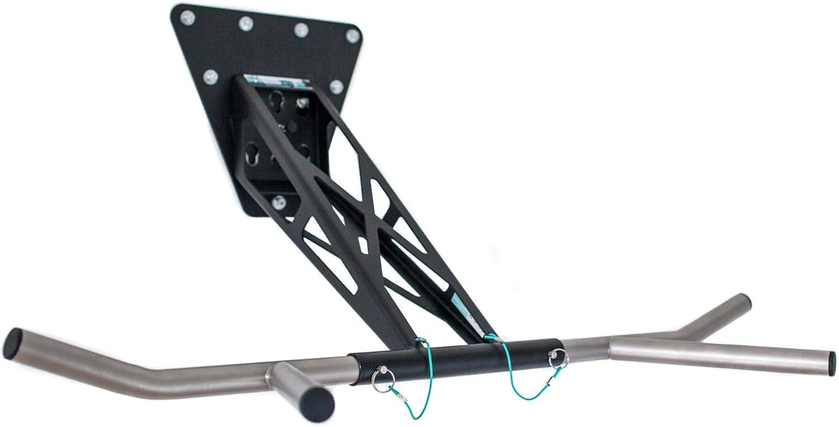 Portable Pullup & Dip Pull-Up Dip Bar, Mobile For Wall Mounted And Trees/Poles, Indoor & Outdoor Pull-Up Dip Bar Combi For Home And Garden/Park, Premium Quality Chin-Up Dip Bar - QUORE