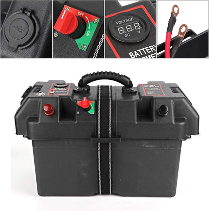 2 X Accubak Fittingen, Boot Accubak, Dioche Plastic Trolling Motor Power Center Station Accubak Usb & 12V Lader Poort