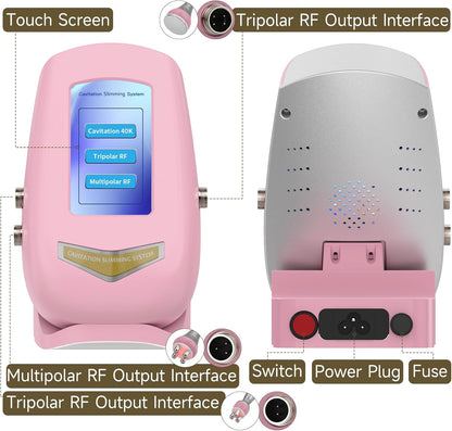 Radiofrequentie-Massageapparaat Voor Gezicht En Lichaam – Afslankapparaat – Cavitatiemachine – Vacuümmassageapparaat – Lichaamsmassageapparaat – 3-In-1 Met Radiofrequentie, Cavitatie En Vacuüm – 4 Energieniveaus En 10 Intensiteiten