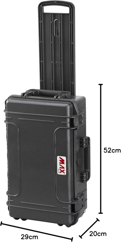 Panaro Max Cases plastic trolley met transportwielen, geen kunst, zwart, L
