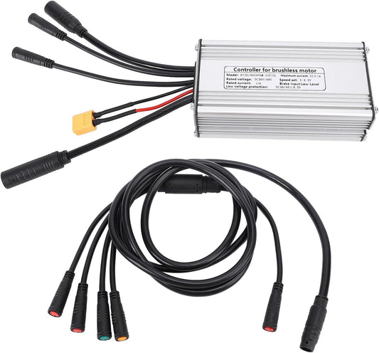 36V 48V Electric Bike Controller Kit, 22A Speed Controller Square Billow Controller Sine Billow Controller met lichte kabel 1 tot 5 kabel voor mountainbike