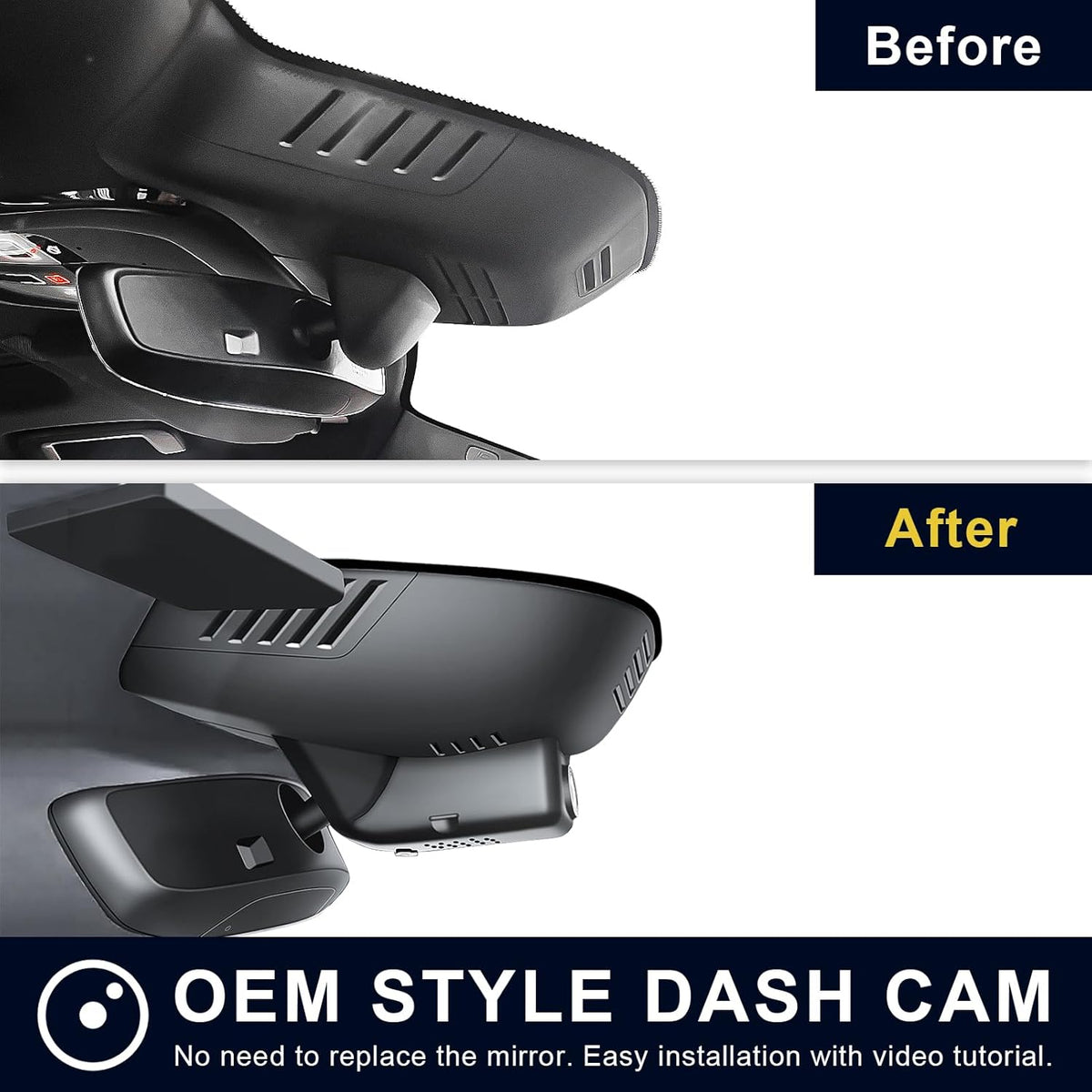 4K+1080P Dashcam Auto Voor En Achter – Dubbele Dashcam – Autocamera – Voor- En Achtercamera – Rijcamera – OEM-Look Voor Specifieke Auto-Uitvoering 2023-2026 – Loop-Opname En G-Sensor – WiFi Met App