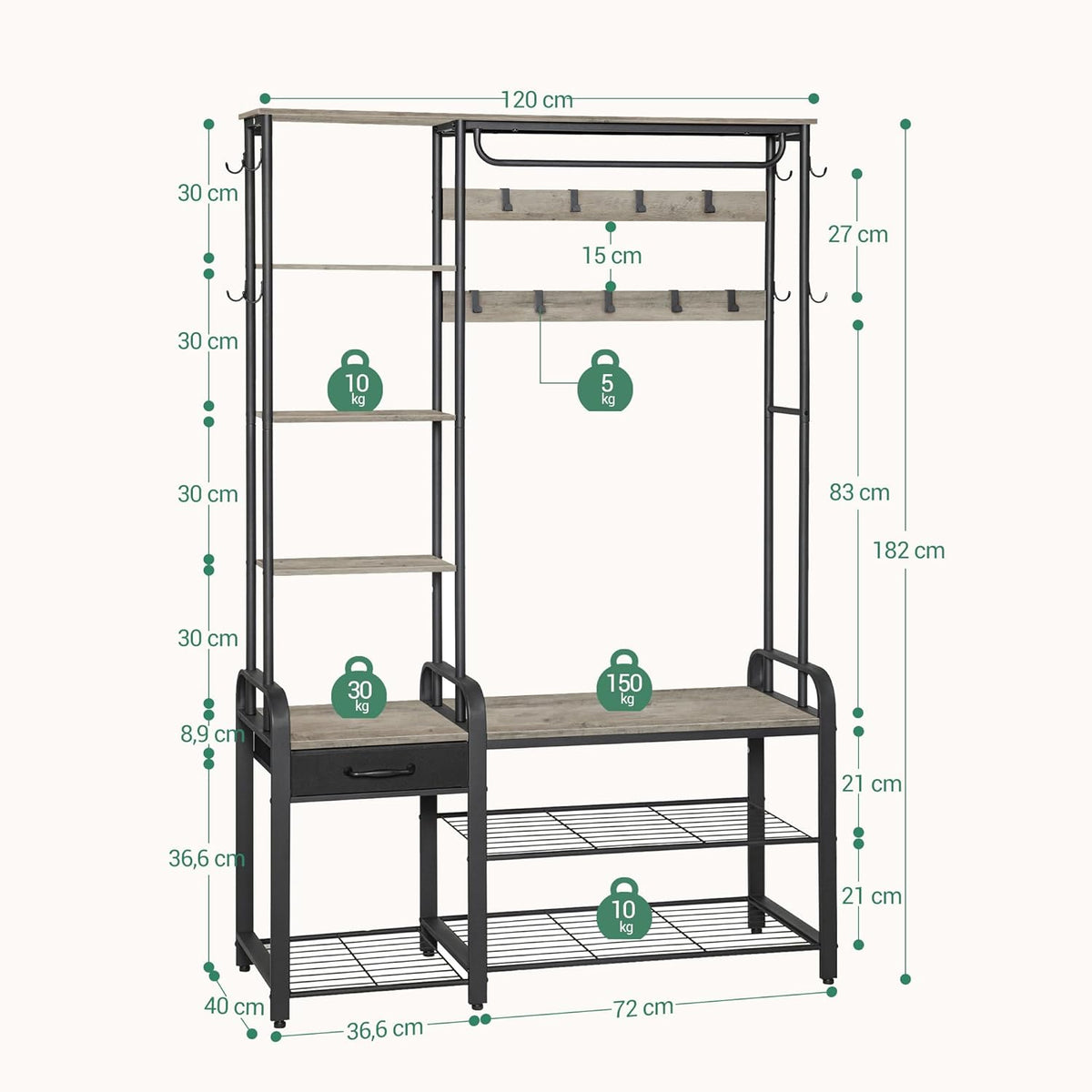 Hzuaneri Coat Rack EHT03505B