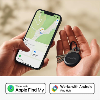 Chipolo LOOP - Oplaadbare Bluetooth tracking tag item locator voor sleutels & tassen, Apple Zoek mijn - compatibel of Google Vind plek, Laat telefoon rinkelen (2x LOOP + 1x CARD)