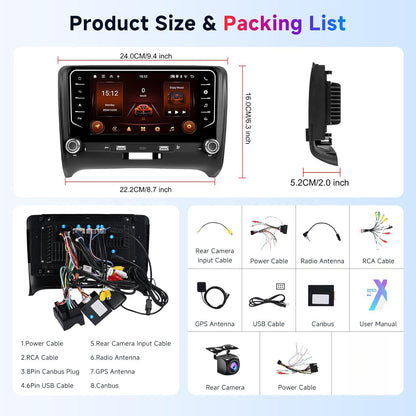 Android Autoradio – Multimedia Systeem – Touchscreen Radio – Navigatie Unit – 2 DIN Headunit – 7 Inch HD Scherm – Android 15 OS – Draadloze CarPlay & Achteruitrijcamera