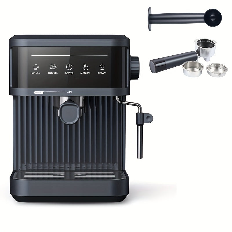 Espressomachine – Koffiezetapparaat – Latte Machine – Cappuccino Maker – Koffiemachine Zwart – 20 Bar Druk – Melkschuimer & 1,8L Waterreservoir
