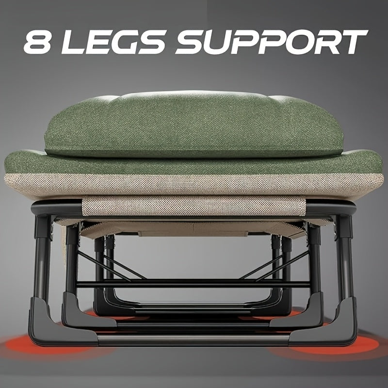 Ligstoel – Tuinstoel – Strandstoel – Zonnebed – Chaise Longue – 6 Verstelbare Standen – Belastbaar Tot 180 kg – Inklapbaar – Groen – 190x68 cm