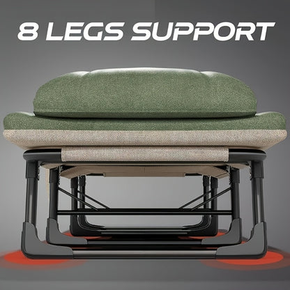 Ligstoel – Tuinstoel – Strandstoel – Zonnebed – Chaise Longue – 6 Verstelbare Standen – Belastbaar Tot 180 kg – Inklapbaar – Groen – 190x68 cm