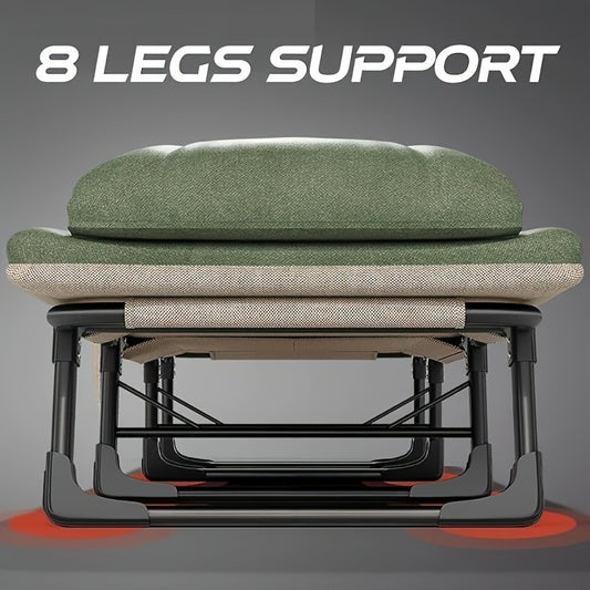 Ligstoel – Tuinstoel – Strandstoel – Zonnebed – Chaise Longue – 6 Verstelbare Standen – Belastbaar Tot 180 kg – Inklapbaar – Groen – 190x68 cm