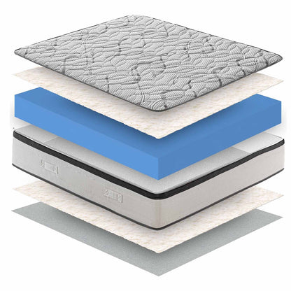ROYAL DELUXE Mattress with MEMORY Effect - High-Density HR Foam - 100% Orthopedic Made in Italy - Cover with CARBONIO Relaxing Effect