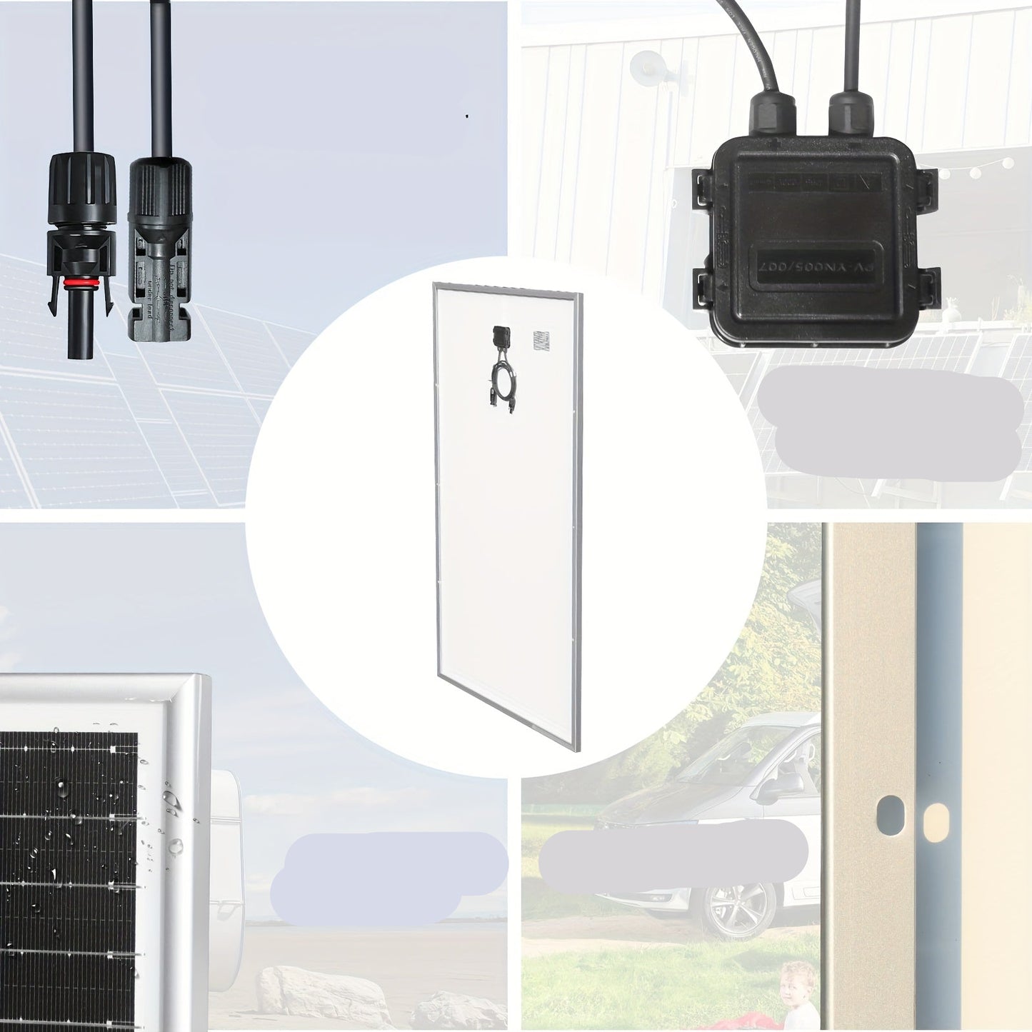 Monokristallijne Zonnepanelen – Monozonnepanelen – Zonnepanelen Set – Duurzame Zonne-energie – 300W Vermogen – Compact Ontwerp