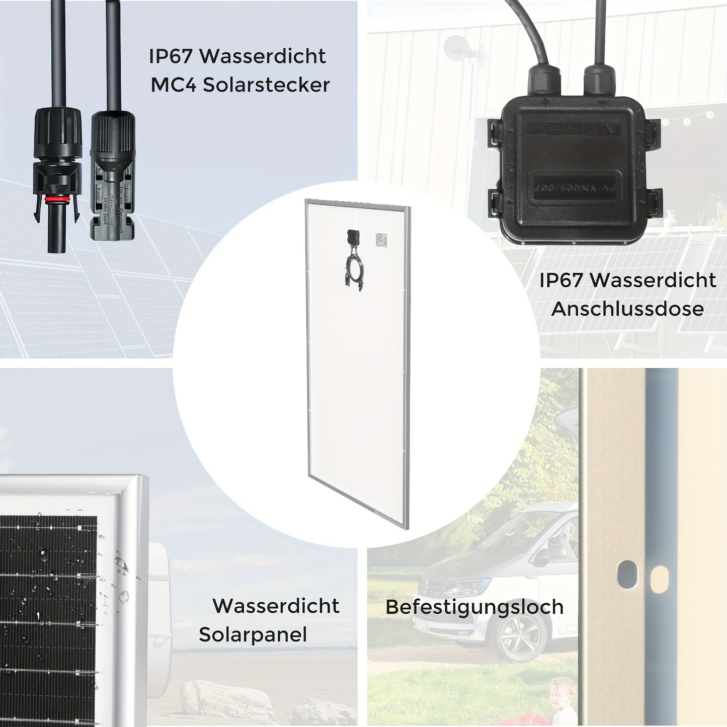 Zonnepaneel – Solar Panel – Zonnecellen – Zonne-energie – Monokristallijn Paneel – 150 Watt – Hoog Rendement – 12V/24V Compatibel