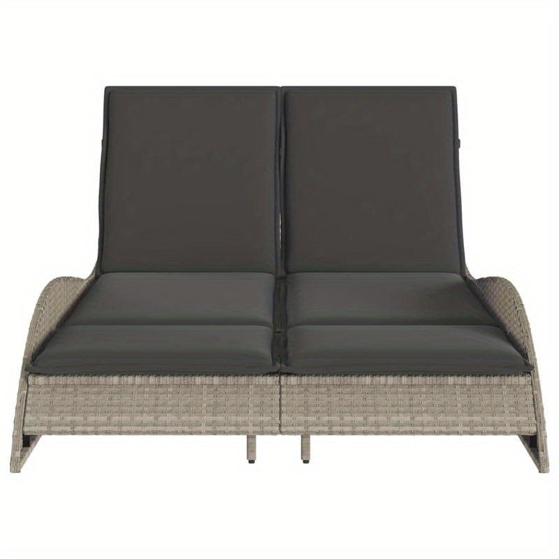 Loungestoel – Fauteuil – Tuinstoel – Relaxstoel – Zitmeubel – Lichtgewicht Poly Rattan – Weerbestendig Met Kussen 114x205x73 cm
