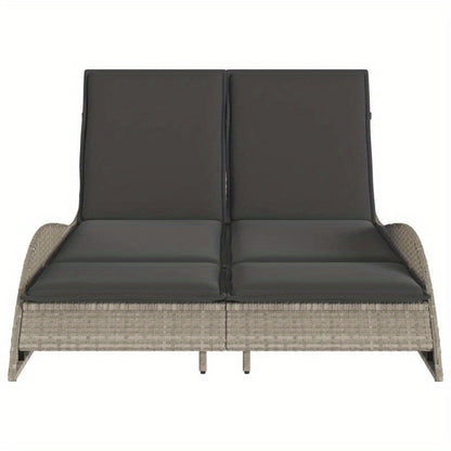 Loungestoel – Fauteuil – Tuinstoel – Relaxstoel – Zitmeubel – Lichtgewicht Poly Rattan – Weerbestendig Met Kussen 114x205x73 cm