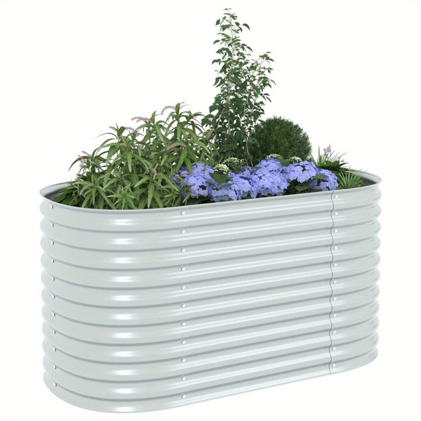 Moestuinbak – Kweektafel – Plantenbak – Verhoogde Bak – Tuinbak – Gegalvaniseerd Staal – 160x80x81 cm – Weerbestendig Zilver
