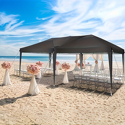 Partytent – Paviljoen – Pop-up Tent – Tuintent – Feesttent – 3x6 m – 6 Zijwanden – UV Bescherming – Verstelbare Hoogte