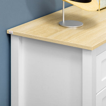 Dressoir – Opbergkast – Sideboard – Buffetkast – Ladekast – 2 Deuren & 2 Laden – Verstelbare Plank – 100x40x85 cm – Wit Houtlook