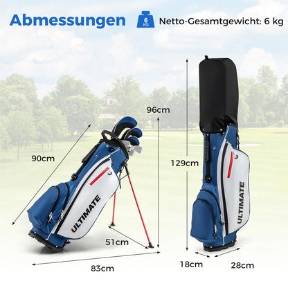 Complete Heren Golfset – Golfclubs Set – Golftas – Golf Driver – Golf Putter – Lichtgewicht 5,8 kg – 460cc Aluminium Driver – Inclusief Regenhoes – Rechts Handig – 11-Delig