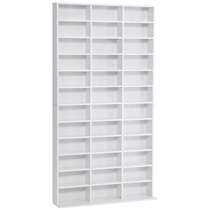 CD/DVD Opbergmeubel – Cd Rek – Cd Kast – Cd Organizer – Cd Stelling – 36 Verstelbare Vakken – 1116 Cd’s Opslagcapaciteit – Wit