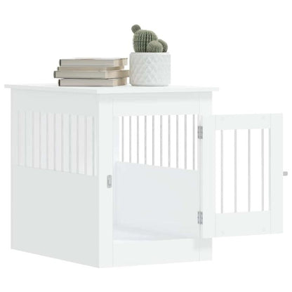 Dog Cage Made of Engineered White Wood 55X80X68 Cm